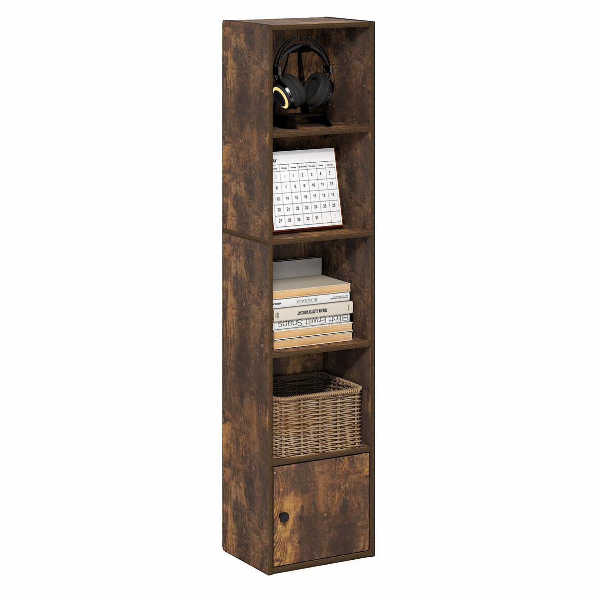 FormaHaven 5-Cube Bookshelf – Modern Open Storage Organizer
