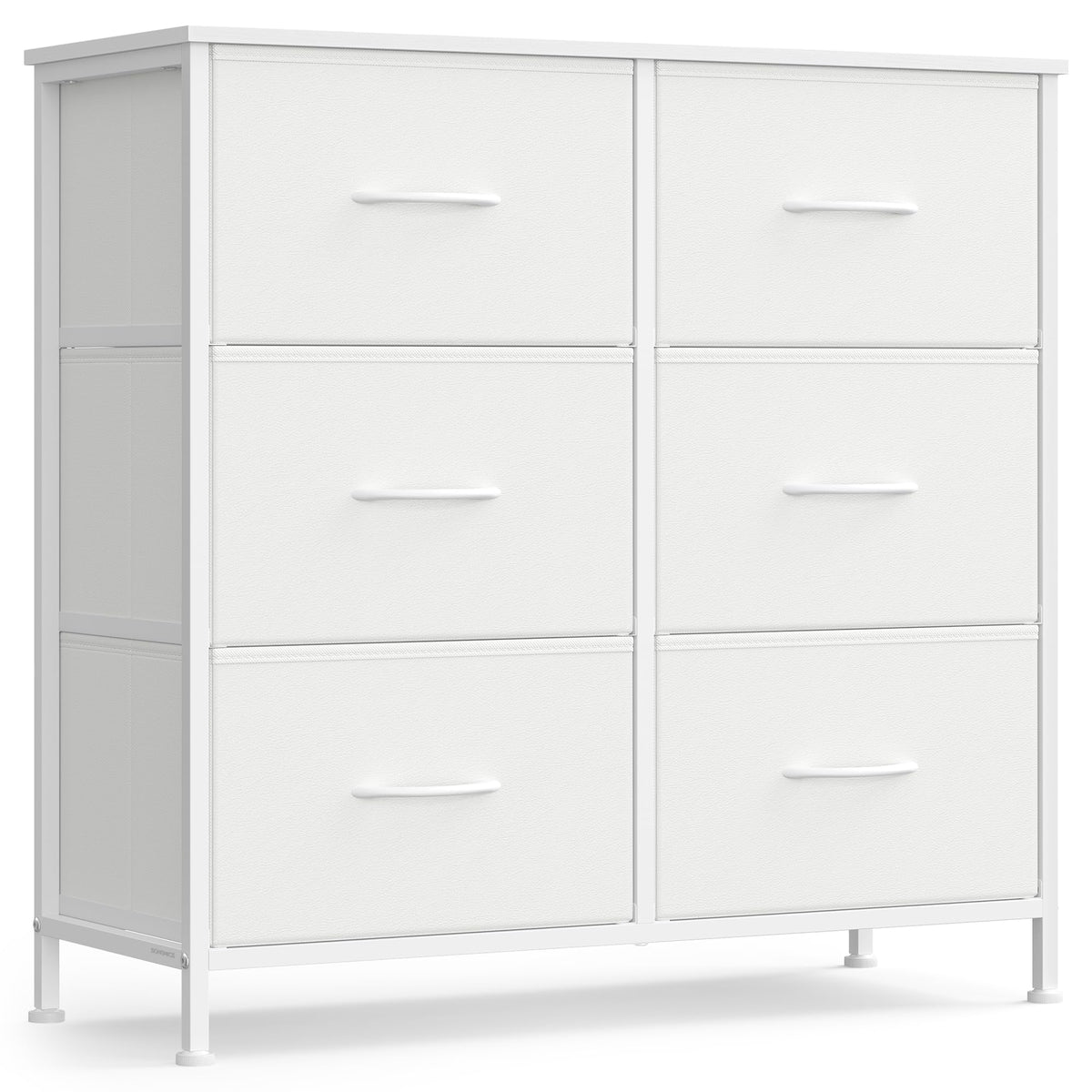 FormaHaven 4-Drawer Fabric Dresser with Steel Frame – Modern Storage Tower