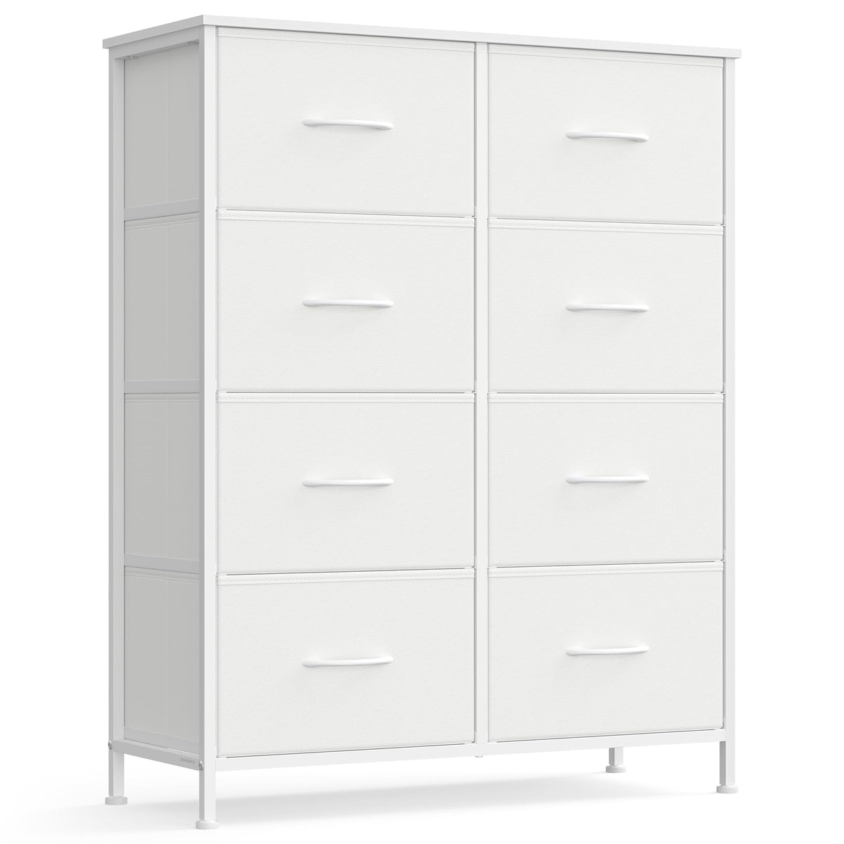 FormaHaven 4-Drawer Fabric Dresser with Steel Frame – Modern Storage Tower