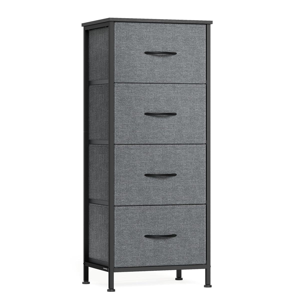FormaHaven 4-Drawer Fabric Dresser with Steel Frame – Modern Storage Tower