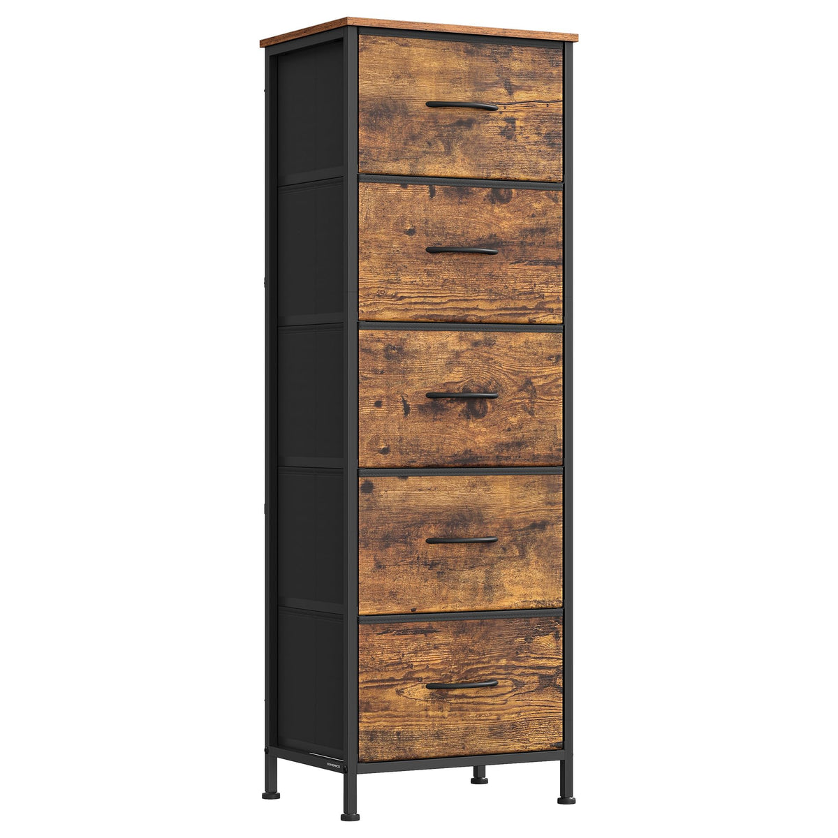 FormaHaven 4-Drawer Fabric Dresser with Steel Frame – Modern Storage Tower