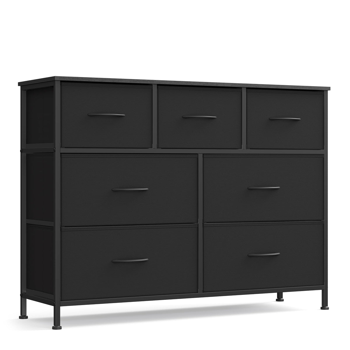 FormaHaven 4-Drawer Fabric Dresser with Steel Frame – Modern Storage Tower