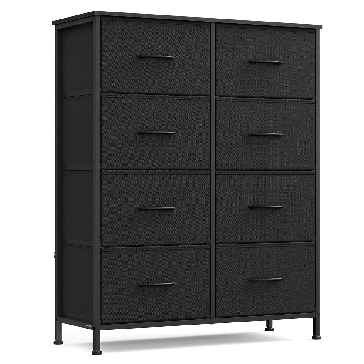 FormaHaven 4-Drawer Fabric Dresser with Steel Frame – Modern Storage Tower