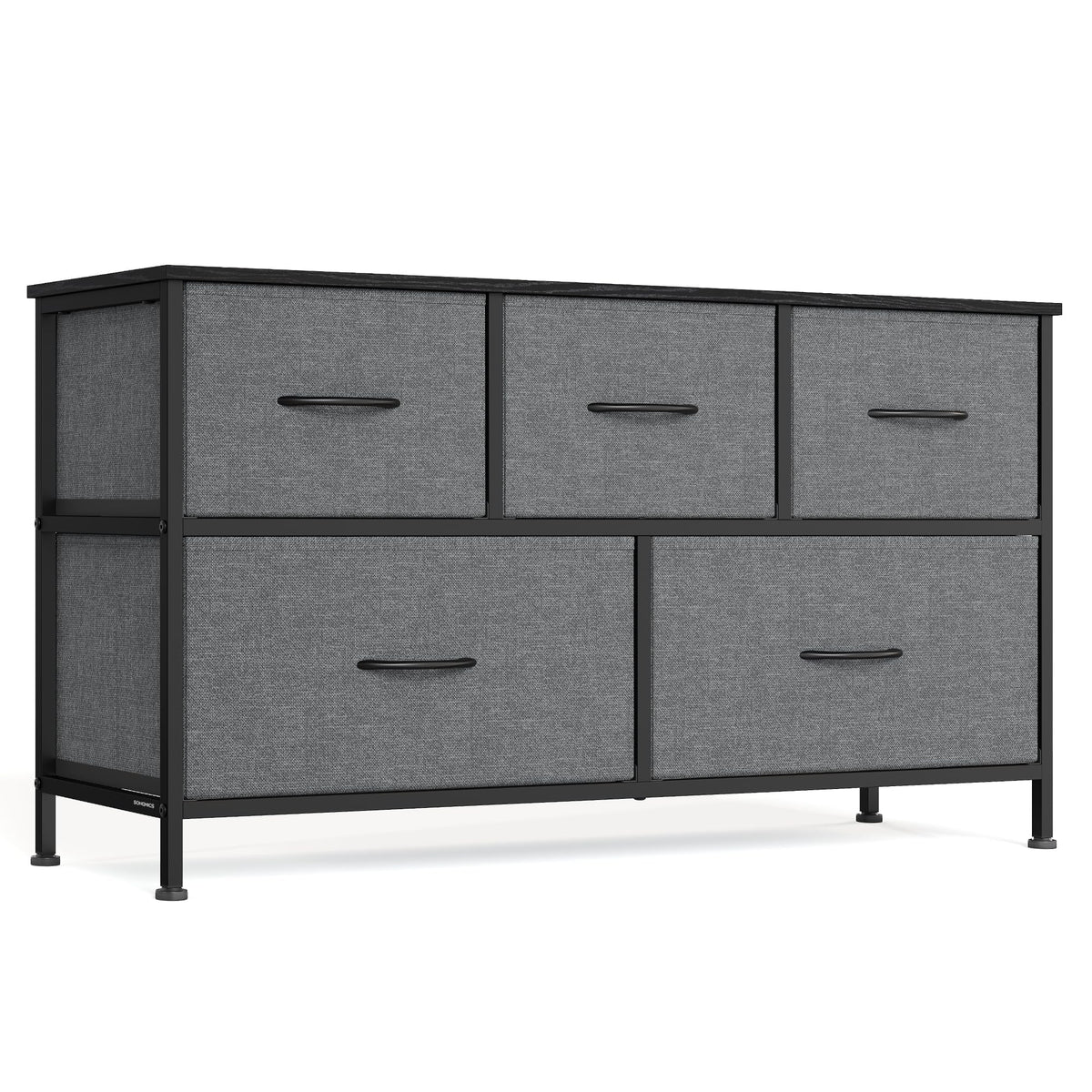 FormaHaven 4-Drawer Fabric Dresser with Steel Frame – Modern Storage Tower