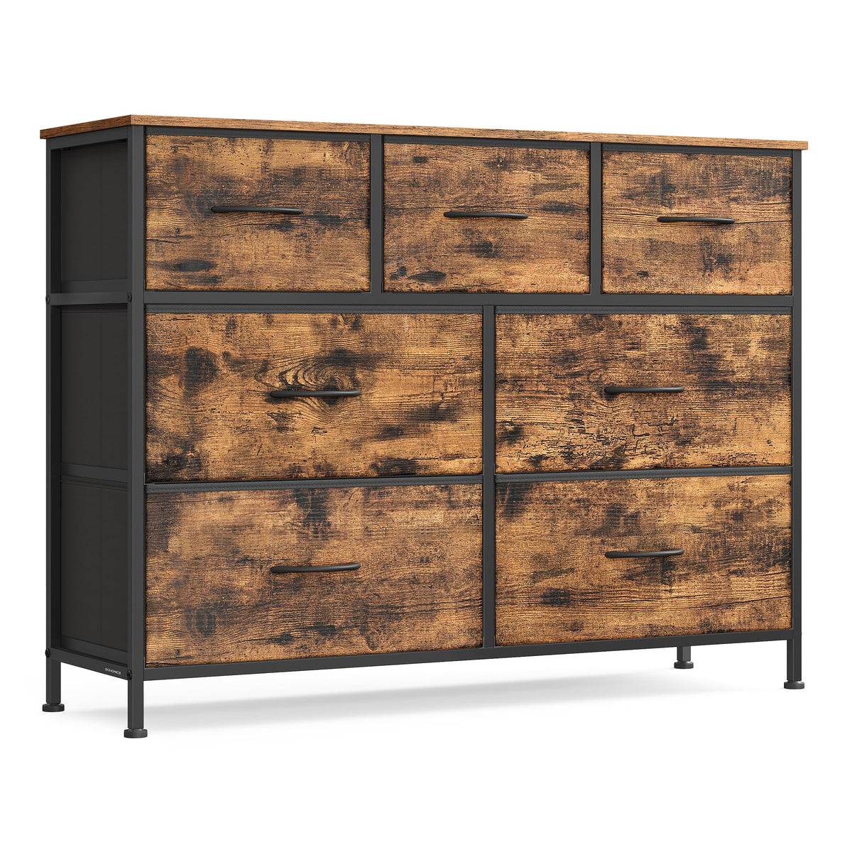 FormaHaven 4-Drawer Fabric Dresser with Steel Frame – Modern Storage Tower