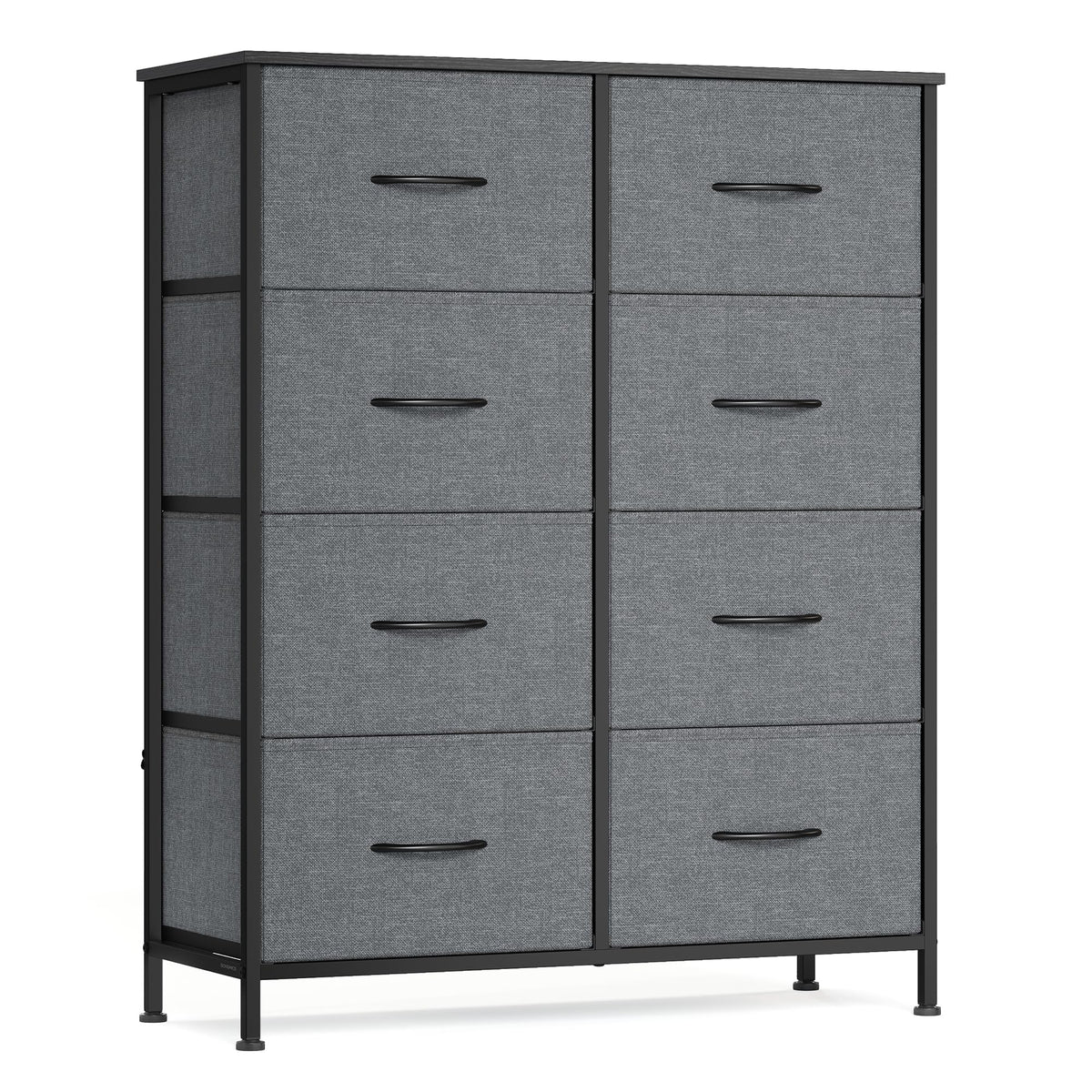 FormaHaven 4-Drawer Fabric Dresser with Steel Frame – Modern Storage Tower
