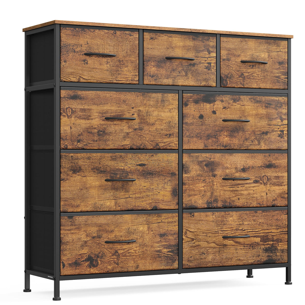 FormaHaven 4-Drawer Fabric Dresser with Steel Frame – Modern Storage Tower