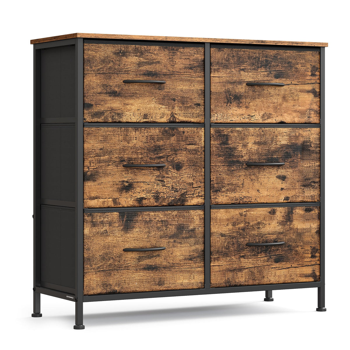 FormaHaven 4-Drawer Fabric Dresser with Steel Frame – Modern Storage Tower
